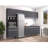 Cozinha Completa Modulada Andreia 5 Peças 280cm - Cinza - Ajl Móveis - 1