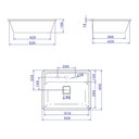 Ver imagem 6 de Cuba de Embutir Deca Slim 55x45 Retangular Ébano Fosco + Válvula + Sifão