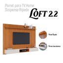 Ver imagem 5 de Painel para Tv Home Suspenso Ripado Loft 2.2 Nature Off White - Imcal