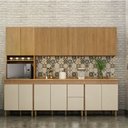 Ver imagem 1 de Cozinha Completa Modulada 5 Peças Dakota Aéreo Fresado Bege/Cinamomo/Off White