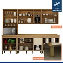 Ver imagem 5 de Cozinha Completa Modulada 5 Peças Dakota Aéreo Fresado Bege/Cinamomo/Off White