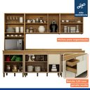 Ver imagem 6 de Cozinha Completa Modulada 5 Peças Dakota Aéreo Fresado Bege/Cinamomo/Off White
