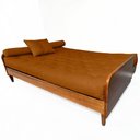 Ver imagem 2 de Sofá Cama Paris Ii Sarja em Madeira Maciça Cor Natural - Caramelo