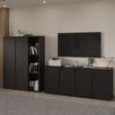 Ver mais imagens de Conjunto Sala de Jantar 2 Peças Armário Alto e Buffet Balcão Hera - Via Nossa - Preto
