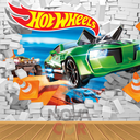 Ver imagem 1 de Papel de Parede Infantil Hotwheels Parede Tijolinho 1m²