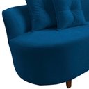Ver imagem 7 de Namoradeira Sofá Feijão Suria 150cm Orgânica Couro Azul Marinho