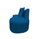 Ver imagem 5 de Namoradeira Sofá Feijão Suria 150cm Orgânica Couro Azul Marinho