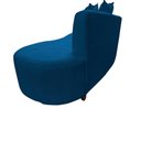 Ver imagem 6 de Namoradeira Sofá Feijão Suria 150cm Orgânica Couro Azul Marinho