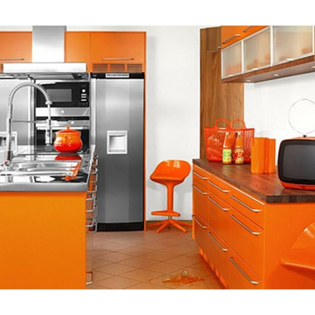 Revest para Formica Orange Laranja Escovado 3m X 60cm Acabamento Resistente Moveis Pp3609 - 4