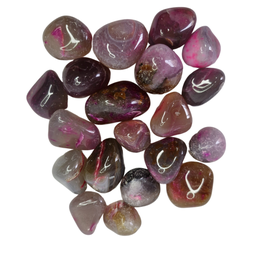 Pedra Ágata Rosa 2 a 4 Cm Rolada 500 Gramas Natural - 1
