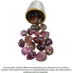 Pedra Ágata Rosa 2 a 4 Cm Rolada 500 Gramas Natural - 2