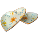 Ver imagem 2 de Bandeja de Coração em Cerâmica Amarelo 19x18x3cm - Pracaza