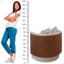 Ver imagem 6 de Kit 2 Poltrona Orgânica Base Giratória Maya Corino Nozes e Boucle Bege Redonda Decorativa - Arkell