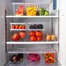 Organizador de Geladeira com Tampa 2,9l Caixa Organizadora Frutas Verduras Transparente Uz - 3