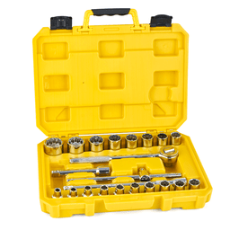 Jogo De Soquete Estriado 1/2 Pol 8 A 32mm 22 Pçs Oz - 1