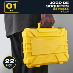 Jogo De Soquete Estriado 1/2 Pol 8 A 32mm 22 Pçs Oz - 4