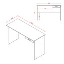 Ver imagem 7 de Mesa Escrvaninha para Escritório com 1 Gaveta Moblis: Branco