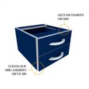 Ver imagem 3 de Gaveteiro para Mesa Suspenso Fixo 2 Gavetas com Chave Azul