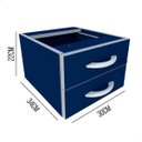 Ver imagem 2 de Gaveteiro para Mesa Suspenso Fixo 2 Gavetas com Chave Azul