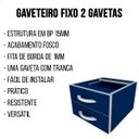 Ver imagem 4 de Gaveteiro para Mesa Suspenso Fixo 2 Gavetas com Chave Azul