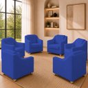 Ver imagem 1 de Kit 6 Poltrona Decorativa para Sala de Espera Mila Recepção Escritório Consultório Corino