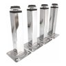 Kit de 4x Pé para Móvel Cromado Regulável Quadrado Aço 20/21cm 4 Un - 1