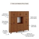 Ver imagem 5 de Guarda-Roupa 10 Portas 3 Gavetas Capelão sem Aplique Estrutura em Madeira Cobre Marrom/Castanho