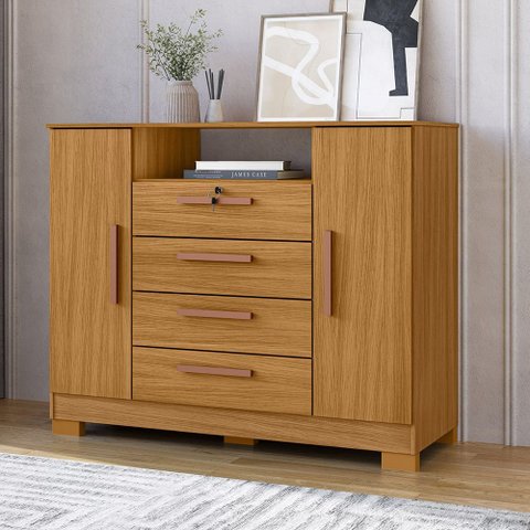Cômoda 120cm 2 Portas 4 Gavetas - Ssx Multicoisas