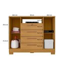 Ver imagem 3 de Cômoda 120cm 2 Portas 4 Gavetas - Ssx Multicoisas