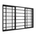Ver imagem 1 de Janela de Correr Alumínio Preto 04 Folhas C/grade Horizontal Confort