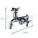Ver imagem 2 de Torneira De Parede Saída Dupla 1/4 De Volta Tanque E Máquina