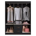 Ver imagem 4 de Guarda-Roupas 6 Portas 2 Gavetas Multimóveis CR35111 - Preto