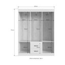 Ver imagem 3 de Guarda-Roupas 6 Portas 2 Gavetas Multimóveis CR35111 - Preto