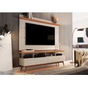 Ver imagem 1 de Rack com Painel para TV 65" Sala Vivare Wood 1,60 Giga Móveis:OffWhite/Nature