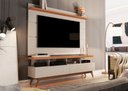 Ver imagem 1 de Rack com Painel para TV 65" Sala Vivare Wood 1,60 Giga Móveis:OffWhite/Nature