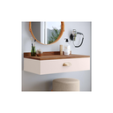 Ver imagem 2 de Penteadeira Suspensa Moderna Gaveta C/ Puxador Concha Quarto:off/freijó