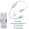 Kit Conector Plug Tomada Cabo Gaya P/ Fita Led 5050 Bivolt - 2