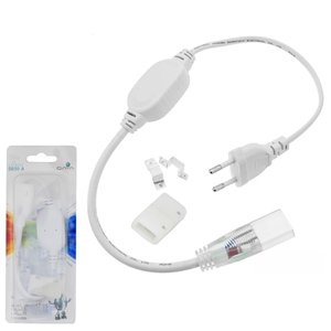 Kit Conector Plug Tomada Cabo Gaya P/ Fita Led 5050 Bivolt