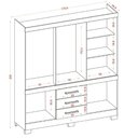 Ver imagem 4 de Guarda Roupas Casal 10 Portas 3 Gavetas Monaco Madeirado/areia Aramóveis Madeira/off