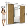 Guarda-roupa Casal 4 Espelhos 3 Portas de Correr 4 Gavetas Max Plus Espresso Móveis - 5