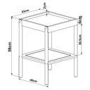 Ver imagem 4 de Mesa Lateral 58 Cm Pes Madeira Palhinha Oslo 27962 Nero Artesano