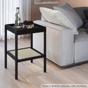 Ver imagem 7 de Mesa Lateral 58 Cm Pes Madeira Palhinha Oslo 27962 Nero Artesano