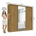 Ver imagem 5 de Guarda-roupa Casal 4 Espelhos 3 Portas de Correr 4 Gavetas Max Plus Espresso Móveis