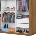 Ver mais imagens de Guarda-Roupa Casal 4 Espelhos 3 Portas de Correr 4 Gavetas Max Plus Espresso Móveis Marrom/Cinamomo
