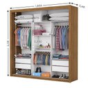 Ver imagem 6 de Guarda-Roupa Casal 4 Espelhos 3 Portas de Correr 4 Gavetas Max Plus Espresso Móveis Marrom/Cinamomo