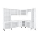 Ver imagem 2 de Armário de Cozinha Modulada Completa de Canto Viena 18 Portas 3 Gavetas MDF-MDP 445cm Branco
