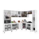 Ver imagem 6 de Armário de Cozinha Modulada Completa de Canto Viena 18 Portas 3 Gavetas MDF-MDP 445cm Branco