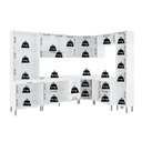 Ver imagem 3 de Armário de Cozinha Modulada Completa de Canto Viena 18 Portas 3 Gavetas MDF-MDP 445cm Branco