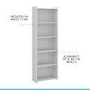 Ver imagem 3 de Kit 2 Estantes Multiuso para Sala com 4 Prateleiras 57x183cm Mdp 0700 Menu Móveis
