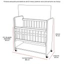 Ver imagem 5 de Mini Berço New Baby com Colchão e Grade Móvel:branco